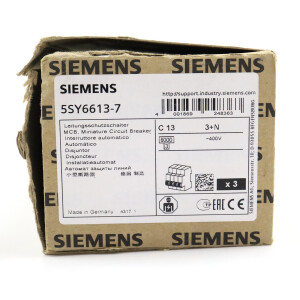 Siemens Leitungsschutzschalter 5SY6613-7 (3Stk.) OVP