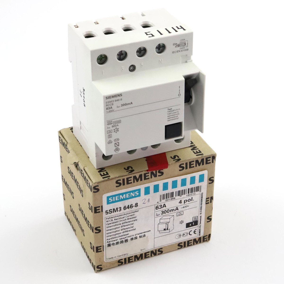 Siemens FI-Schutzschalter 5SM3646-8 OVP