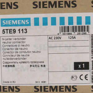 Siemens N-Leiter Verbinder 5TE9113 OVP
