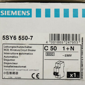 Siemens Leitungsschutzschalter 5SY6550-7 OVP