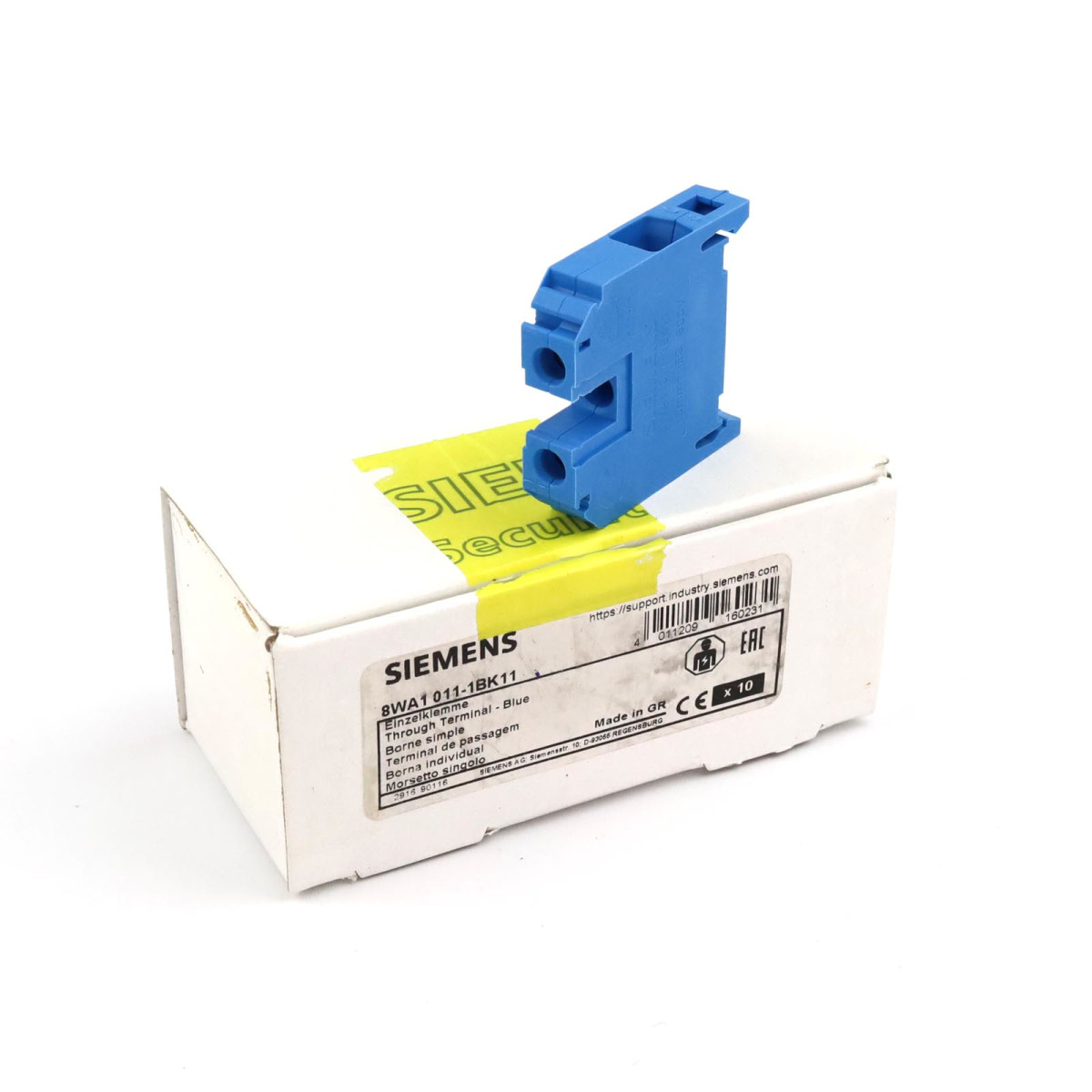 Siemens Durchgangsklemme 8WA1011-1BK11 (10Stk.) OVP