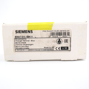 Siemens Durchgangsklemme 8WA1011-1BK11 (10Stk.) OVP