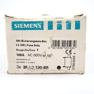 Siemens NH-Sicherungseinsatz 3NA3130-8B (3Stk.) OVP