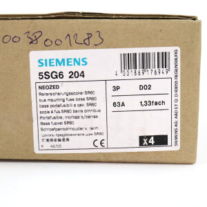 Siemens Reiter-Sicherungssockel 5SG6204 (3Stk.) OVP