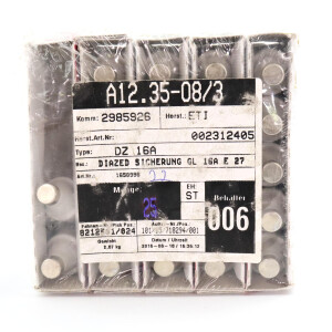ETI Sicherungseinsatz 002312405 DII 16A/500V (22Stk.) OVP