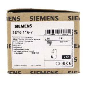 Siemens Leitungsschutzschalter 5SY6116-7 (8Stk.) OVP