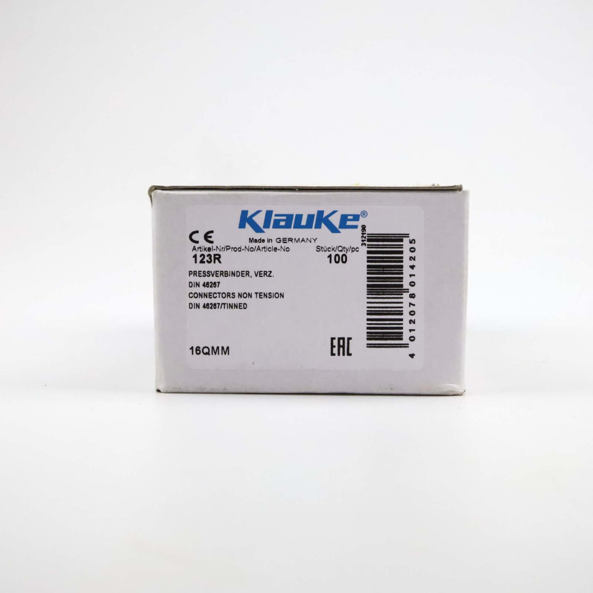 Klauke Pressverbinder KL16/8 123R (100Stk.) OVP