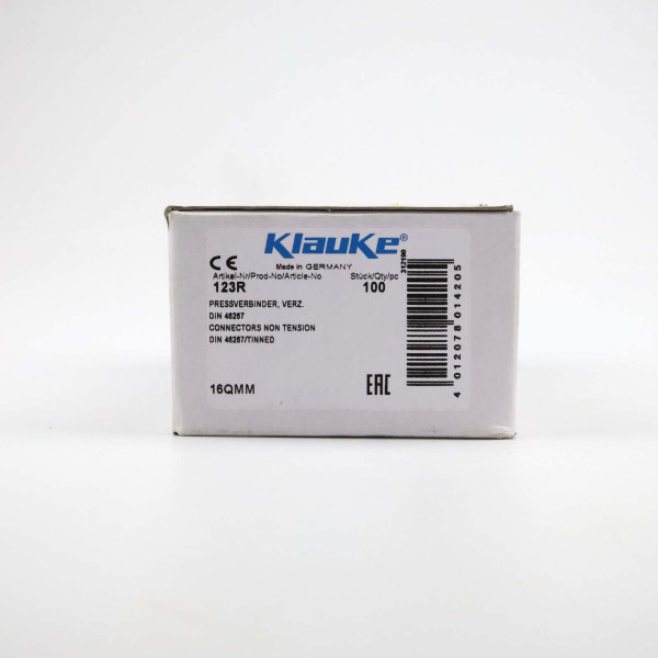 Klauke Pressverbinder KL16/8 123R (100Stk.) OVP