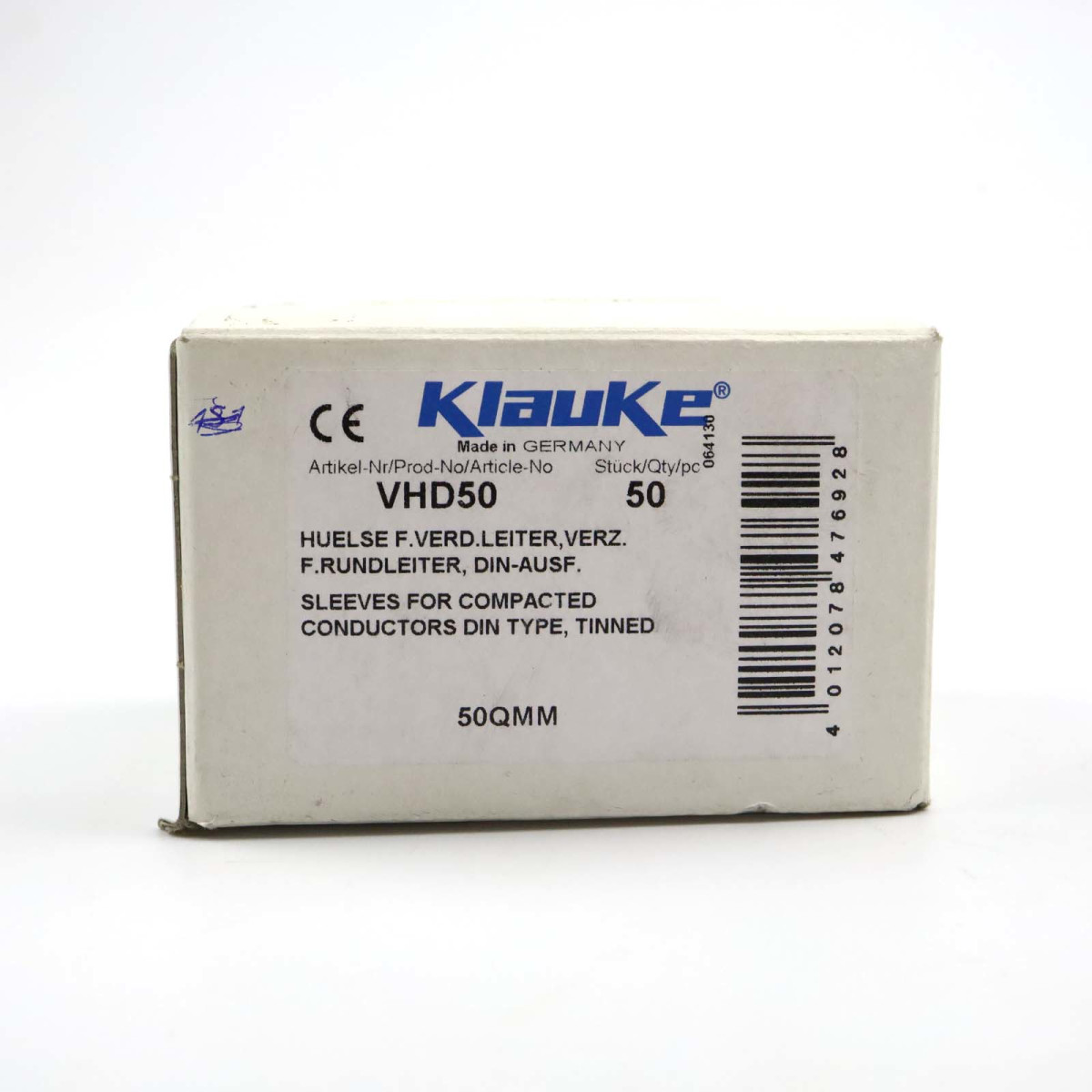 Klauke Hülse VHD50 50qmm (50Stk.) OVP