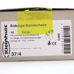 Kleinhuis Erdungs-Bandschelle 37/4 Ø17,5-114mm (10Stk.) OVP