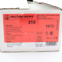Walther CEE Stecker 210 16A 5P 400V (10Stk.) OVP