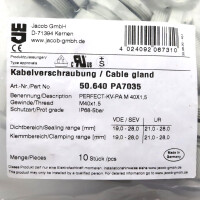 Jacob Kabelverschraubung 50.640 PA7035 M40x1.5 (10Stk.) OVP