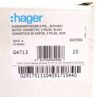 Hager Ausgangsstecker G4713 849586 (19Stk.) OVP