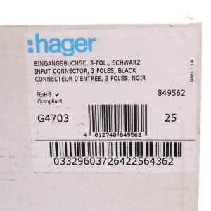 Hager Eingangsbuchse G4703 849562 (20Stk.) OVP