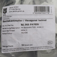Jacob Sechskantmutter 50.263 PA7035 M63x1.5 (50Stk.) OVP