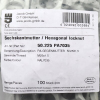 Jacob Sechskantmutter 50.225 PA7035 M25x1.5 (100Stk.) OVP