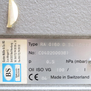 Busch Vakuumpumpe RA0160D5Z1QLZZ C0402000381 0,5hPa(mbar) GEB