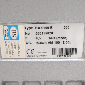 Busch Vakuumpumpe RA0100E503 060115828 0,5hPa(mbar) GEB