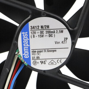 ebm-papst Lüfter 3412 N/2H 12VDC GEB