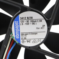 ebm-papst Lüfter 3412 N/2H 12VDC GEB