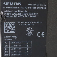 Sinamics Active Line Module S120 6SL3130-7TE23-6AA3 Vers.C GEB