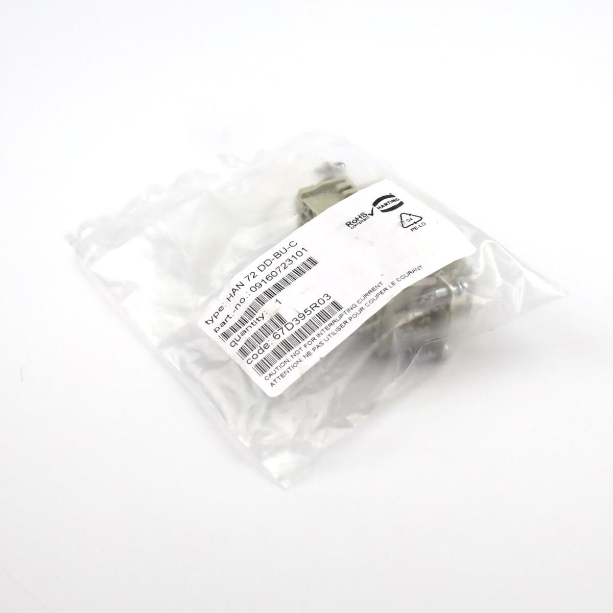 Harting Einsatz HAN 72 DD-BU-C 09160723101 OVP