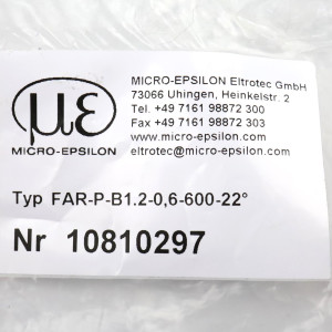 Micro-Epsilon Lichtwellenleiter FAR-P-B1.2-0,6-600-22° 10810297 OVP