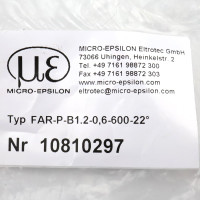 Micro-Epsilon Lichtwellenleiter FAR-P-B1.2-0,6-600-22° 10810297 OVP