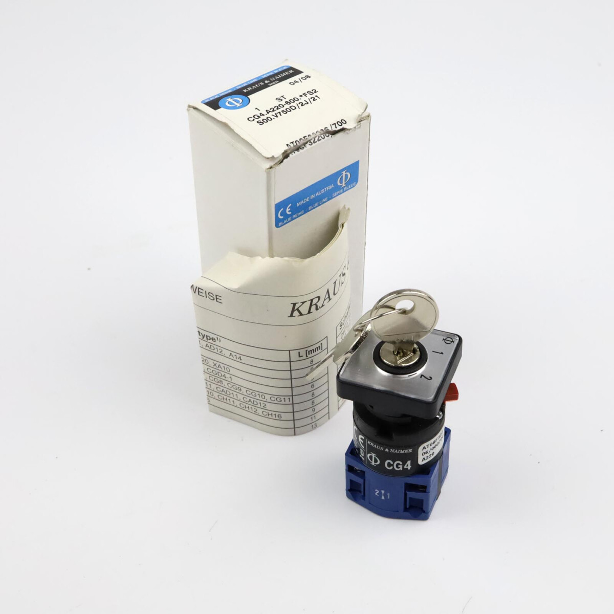 Kraus&Naimer Stufenschalter CG4 A220-600 FS2 AT08F32206/