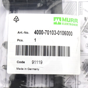 MURR ELEKTRONIK Schaltschrankdurchführung 4000-70103-0106000 OVP
