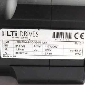 LUST Servomotor LSH-074-2-30-320/T1,1R H3-0160-30-320/U GEB