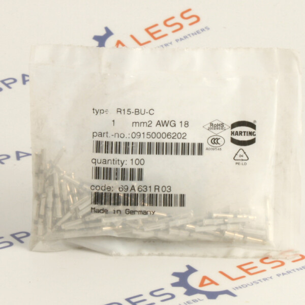 Harting Buchsenkontakt R15-BU-C 1mm2 AWG18 (100Stk) OVP