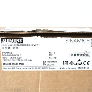 Sinamics Braking Module 6SL3100-1AE31-0AB1 FS:B/RS:AB OVP
