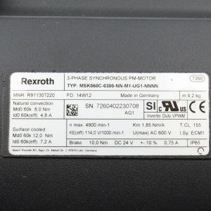 Rexroth Servomotor MSK060C-0300-NN-M1-UG1-NNNN R911307220 OVP