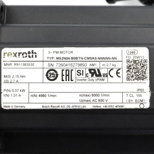 Rexroth Servomotor MS2N04-B0BTN-CMSK0-NNNNN-NN R911383530 GEB