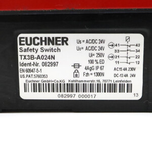Euchner Sicherheitsschalter TX3B-A024N 082997 GEB