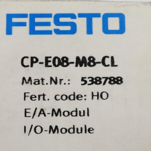 Festo Ein-/Ausgangsmodul CP-E08-M8-CL 538788 SIE