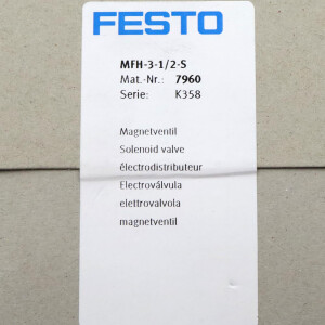Festo Magnetventil MFH-3-1/2-S 7960 SIE