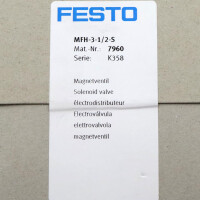 Festo Magnetventil MFH-3-1/2-S 7960 SIE