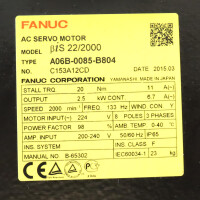 Fanuc AC-Servomotor 22/2000 A06B-0085-B804 NOV