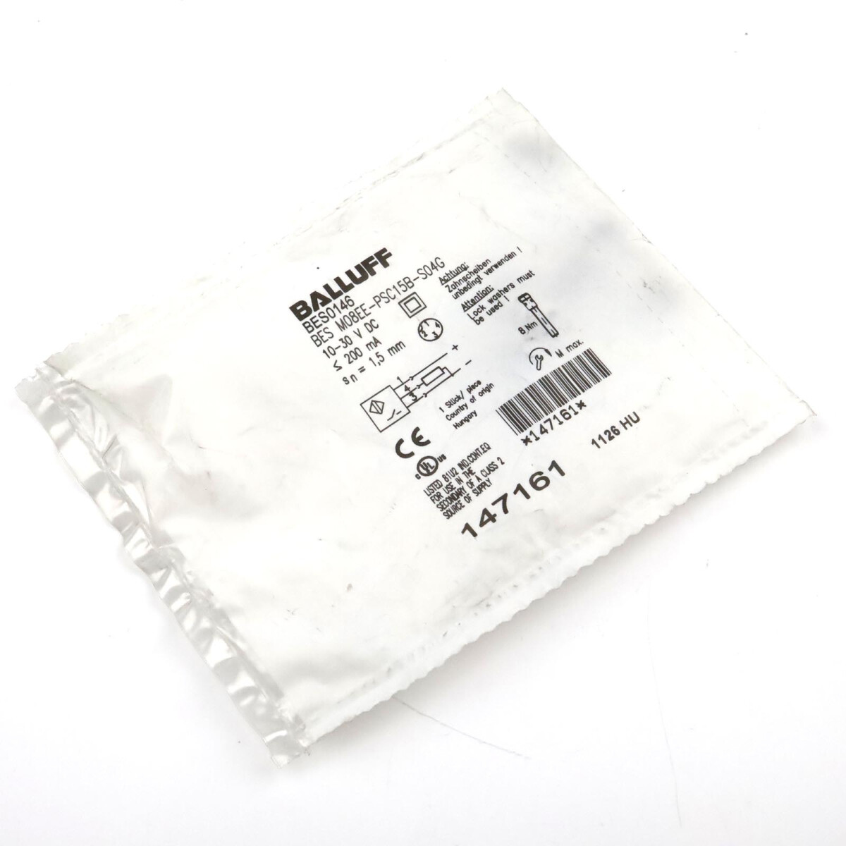 Balluff induktiver Sensor BES0146 BES M08EE-PSC15B-S04G OVP