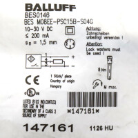 Balluff induktiver Sensor BES0146 BES M08EE-PSC15B-S04G OVP