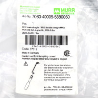 MURR ELEKTRONIK Verbindungskabel M12 St. M12 Bu. 7060-40005-5880060 OVP