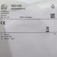 ifm efector induktiver Sensor IN5409 INE3004DBPKG OVP