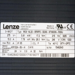 Lenze Servomotor MCS14L32-SRMP2-B24N-ST6S00N-R0SU 15462643 OVP