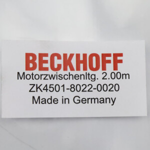 Beckhoff Motorverlängerungsleitung AX5000 dynamic ZK4501-8022-0020 2m OVP