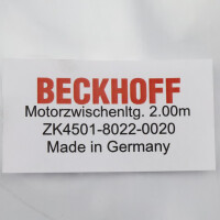 Beckhoff Motorverlängerungsleitung AX5000 dynamic ZK4501-8022-0020 2m OVP