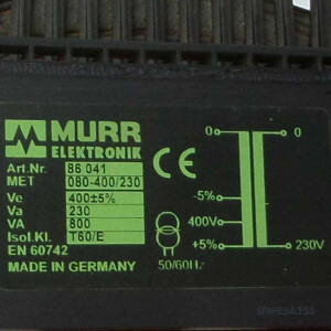MURR ELEKTRONIK Transformator MET 080-400/230 Art.Nr. 86041 GEB