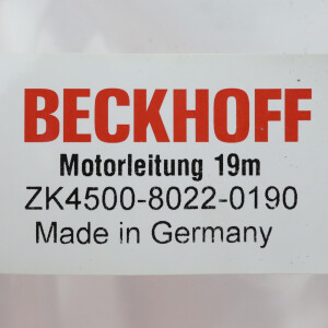 Beckhoff Motorleitung AX5000 dynamic ZK4500-8022-0190 19m OVP