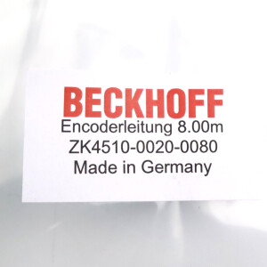 Beckhoff Encoderanschlussleitung AX5000 dynamic ZK4510-0020-0080 8m OVP
